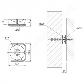 GeckoTeq Click Panel System Plastik - Zacisk