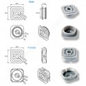 GeckoTeq Click Panel Connector System PVC - Clamp