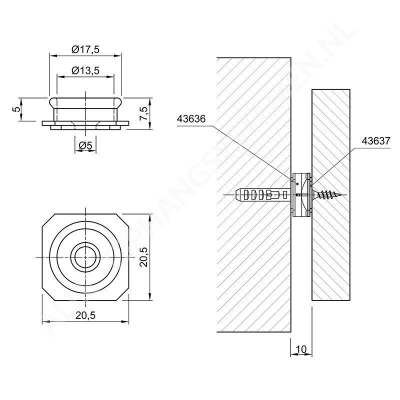 GeckoTeq Click Panel System Plast - Rund