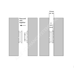 GeckoTeq Click Panel System Plast - Center Pin