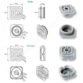GeckoTeq Click Paneel Systeem Kunststof - Centreer Pin