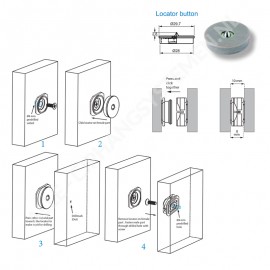 GeckoTeq Click Panel Steckverbinder System Kunststoff - Mitte bestimmen