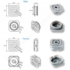 GeckoTeq Click Clip Paneel Connector Systeem Kunststof - Set