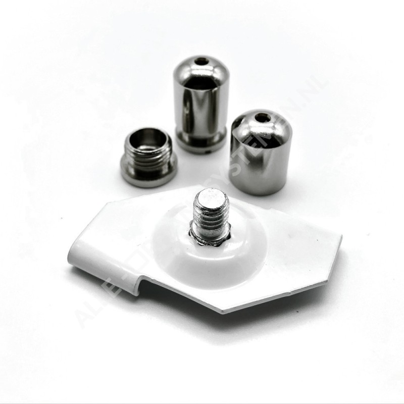 GeckoTeq Kugel Deckenanker-Kabelsystem mit selbstsichernder Klemme 6 mm - 10 kg