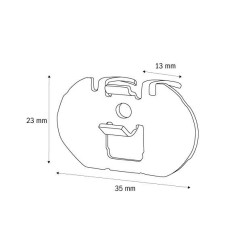 Stas DryWall Xpress clip - for plaster and aerated concrete