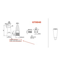 GeckoTeq Cumbrera de techo Alu Satin - por pieza