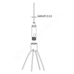 GeckoTeq Selbstsichernde Drahtklemme mit Teiler - 20kg