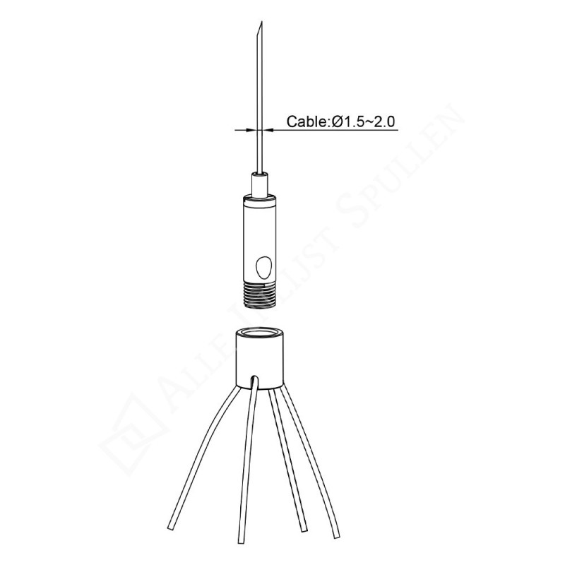 GeckoTeq - Self-locking wire clamp with wire divider - 20kg