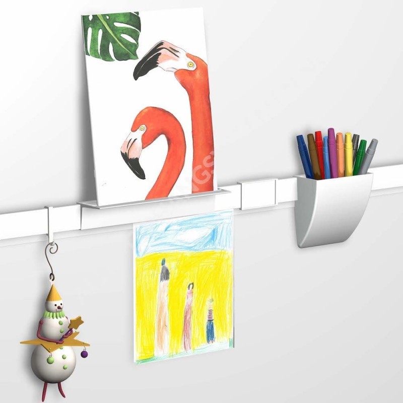 Clip portaoggetti Artiteq Info Rail - in 2 colori