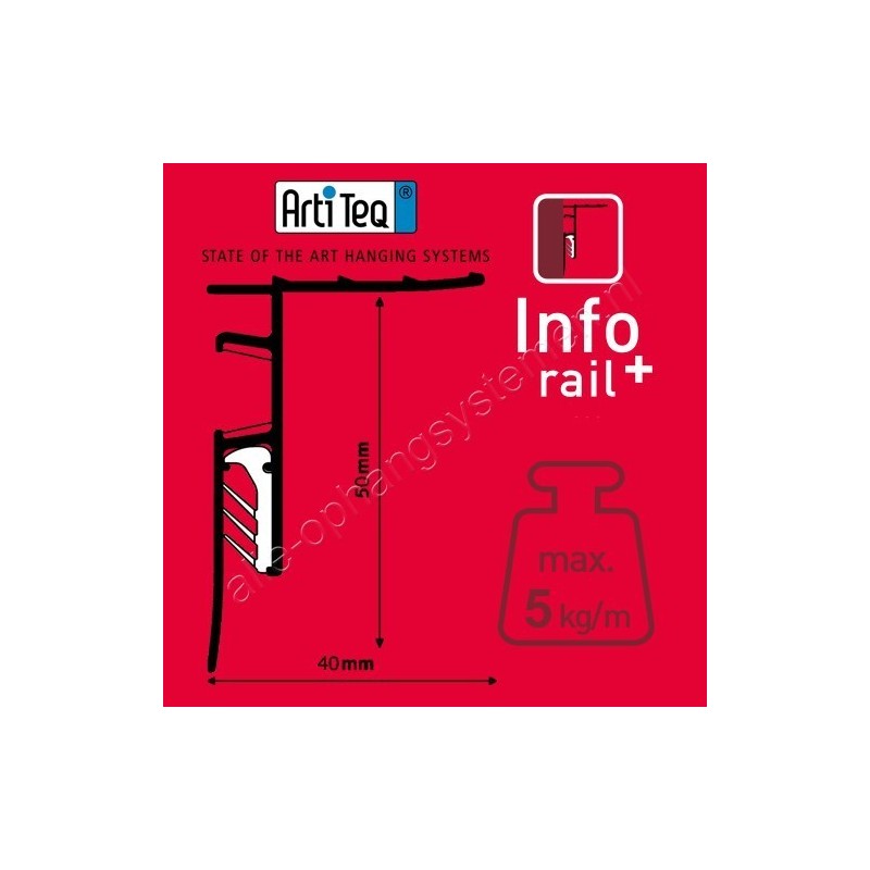 Artiteq Info Rail+ (incl. eindkapjes en bevestigingsmaterialen) - 5kg
