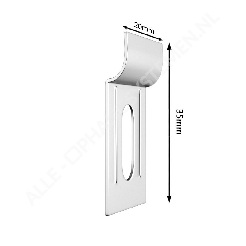 GeckoTeq Zelfklevende DiBond Glas Forex Spiegel Hanger incl. 2 Bumpers - per 1