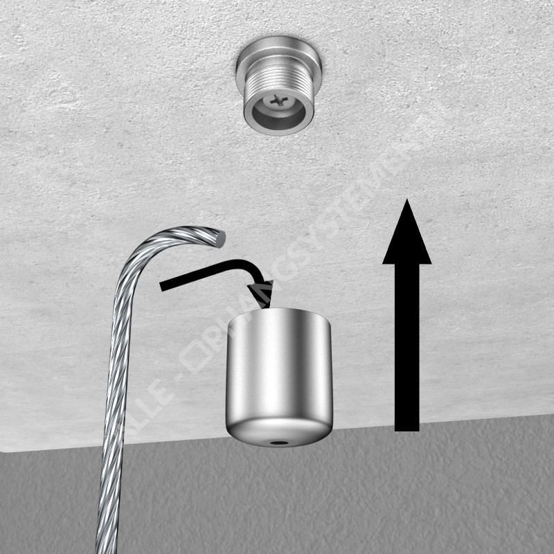 GeckoTeq 1,5 mm Stahldraht mit Nippel 200cm plus GT0735 (Set)