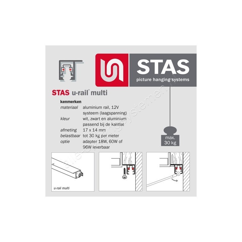 STAS U-Rail multi 200cm