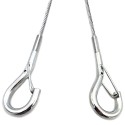 GeckoTeq 1,5mm Steel Wire with Security Hook - 200cm