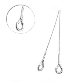 GeckoTeq 1,5mm Steel Wire with Security Hook - 200cm