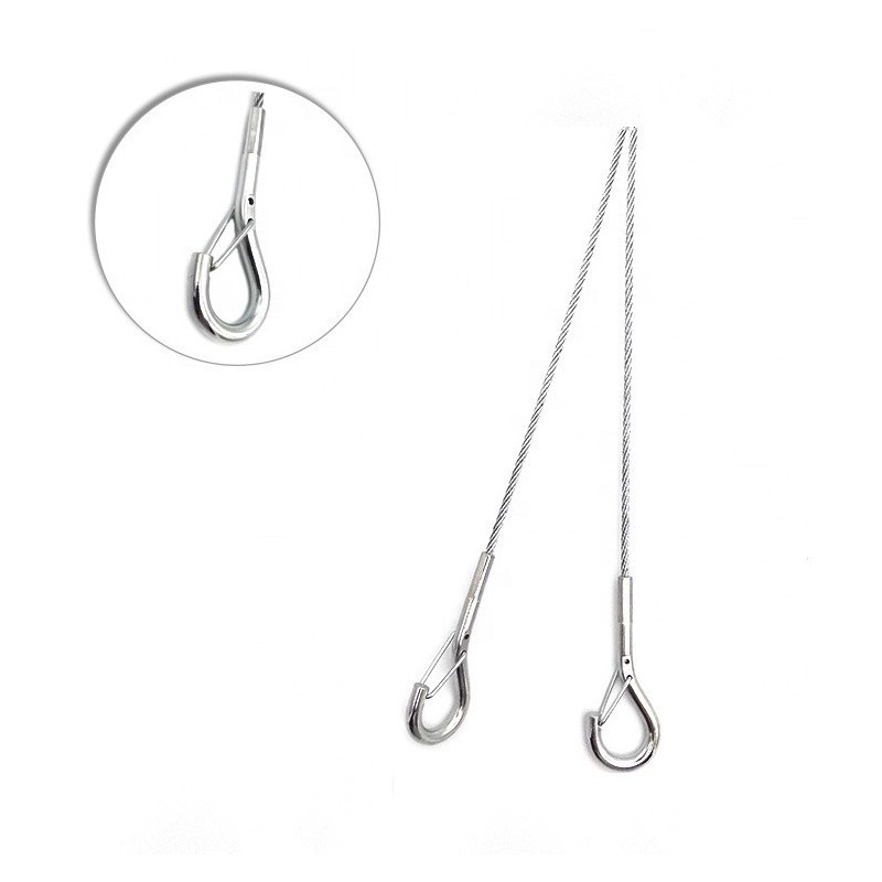 GeckoTeq 1,5mm Staaldraad met veiligheidshaak - 2 meter