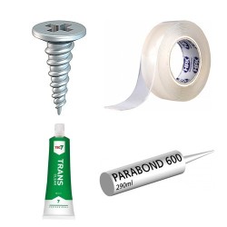 Schrauben, Klebeband und Kit